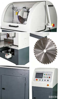 HC-350A 수직 금속 표본 절단 기계 Φ110mm 최대 절단 4KW 물 냉각 표본 절단 장비