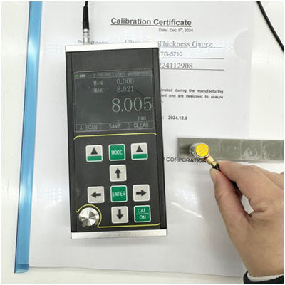 TG-5710 휴대용 A-스캔 B-스캔 초음파 두께 측정기 100,000 데이터 저장 금속 플라스틱 유리 두께 측정 장비
