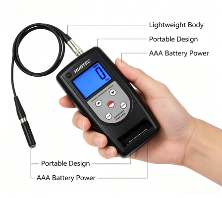 TG-2200CN Portable Eddy Current Coating Thickness Tester 0-200μm High Precision Micro Workpiece Thickness Gauge