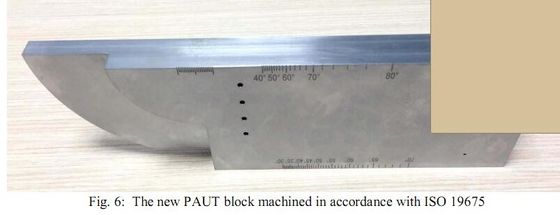 PAUT Phased Array Radius Calibration Block with 63 SDH Holes for Ultrasonic Testing